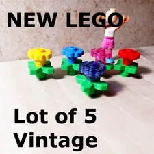 Vintage LEGO Flowers Big Petals RETRO One Big Purple Rare Pink Red Blue Yellow