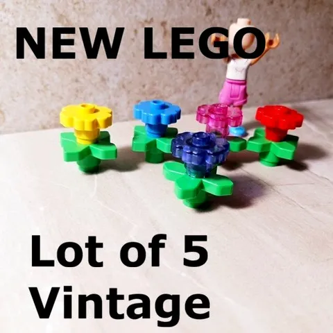 Vintage LEGO Flowers Big Petals RETRO One Big Purple Rare Pink Red Blue Yellow
