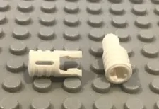 LEGO 2 White Hinge Cylinder 1x2 Locking w/ 2 Fingers, 9 Teeth & Axle Hole 30553