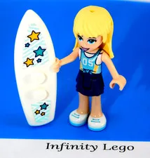 LEGO 2019 Stephanie, Number 5 Top, Minifigure & White Boogie Board Friends 41364