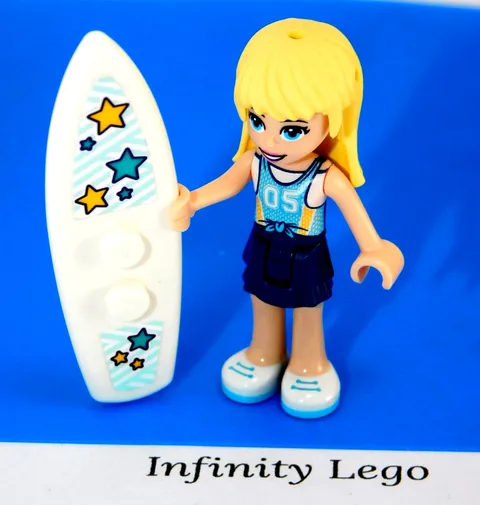 LEGO 2019 Stephanie, Number 5 Top, Minifigure & White Boogie Board Friends 41364