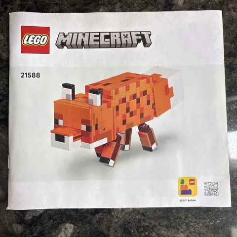 Lego 21588 Minecraft The Fox Instruction Booklet Manual Only (No bricks)