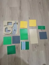 LEGO Raised Baseplate & Regular Baseplate Lot, 11 Total Pieces