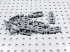 LEGO Lot of 10 Dark Bluish Gray 1x2 Plates w/ Towball on End BE