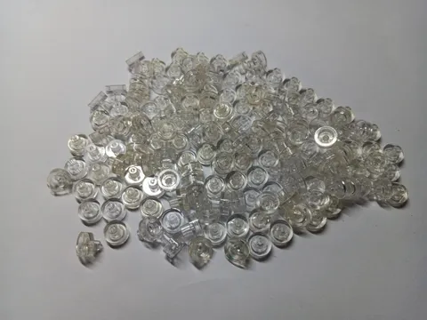 LEGO BULK LOT 156 TRANS CLEAR 1X1 ROUND BAR & PIN HOLDER #20482
