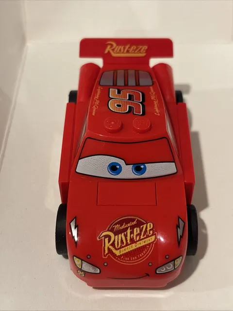 Lego Cars  Lightning McQueen Minifigure #crs018 Red Rust-eze In Fancy Script