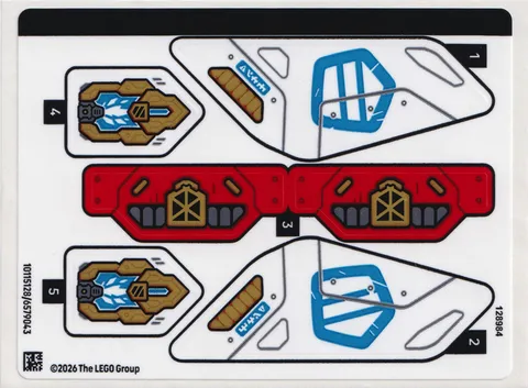 LEGO STICKER SHEET 71857 NINJA VEHICLE TREE HOUSE BATTLE from set New & Genuine