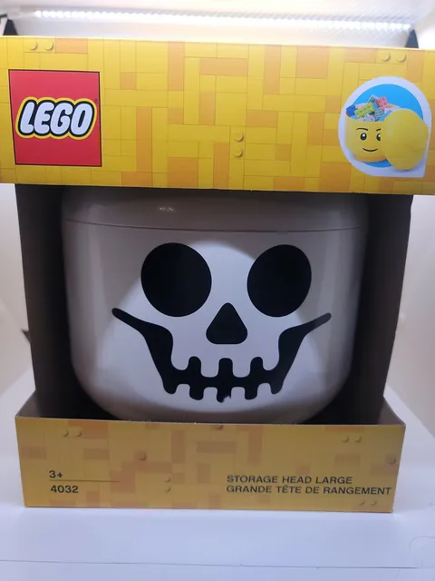 New Lego Skeleton Storage Head Large Perfect For Halloween and Lego Storage.