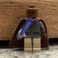 LEGO Star Wars 7261 Light Up Mace Windu Minifigure sw0133 WORKING