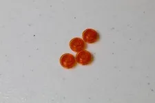 (4) Lego 1x1 Round Plate - Transparent Orange