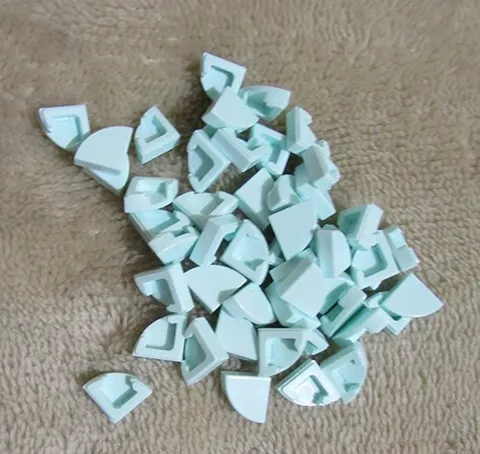 LEGO Tile, Round 1 x 1 Quarter Light Aqua no. 25269 (Qty 50) *NEW*