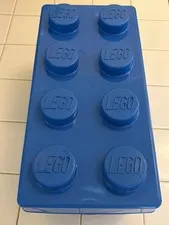 Lego Storage Box Brick Blue Stackable Container 8 Stud 14x7x6
