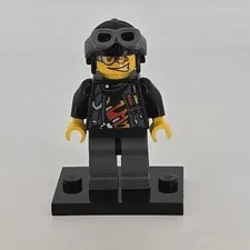 LEGO Billy Bob Backyard Blaster Minifigure wr007 Aviator Cap World Racers