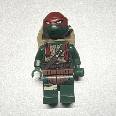 LEGO Raphael Minifigure TMNT with Shell Backpack & Red Mask