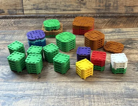 LEGO Super Mario Bros Platform Lot 75 Piece 3 Sizes Multiple Color