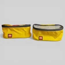 NWT LOT OF 2 Large LEGO Storage Organizer Cubes  Yellow Zipper Brick Travel Bag