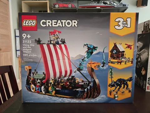 LEGO Creator 3-in-1 Viking Ship and Midgard Serpent 31132 New Factory Sealed Box