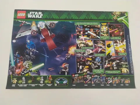 Rare Advertising Flyer Promotional Sheet LEGO Star Wars 75005 75004 75013 75002 2013
