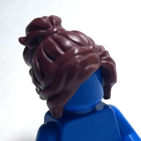 Lego - Minifigure Hair - Brown, Ponytail, Bangs, Wavy