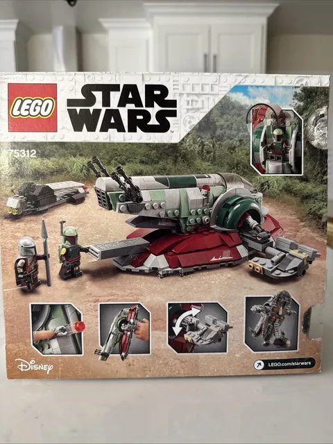 Lego Retired Set 75312 Boba Fett’s Starship Pre Owned Build Ready With Minifigs.
