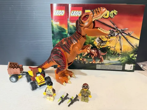 LEGO animal [trex02] Dino 5886 T-Rex Hunter w/ 2 mini figs & buggy 2012-revised