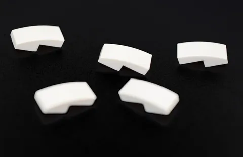 5 LEGO White 2x1 Curved Slope round 2 x 1 x 2/3 rounded curve 1x2 11477 6034044