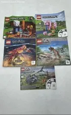 Lot Of 5 Pcs Assorted Lego Large Print Mixed Instruction Manuals For Age 3+