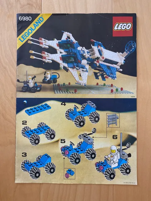 1983 Lego Space Galaxy Commander 6980 Instruction Booklet Only Nice Condition!