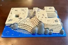 LEGO World City: Coast Watch Hq 7047 LEGO 44510 3D RAISED BASE PLATE