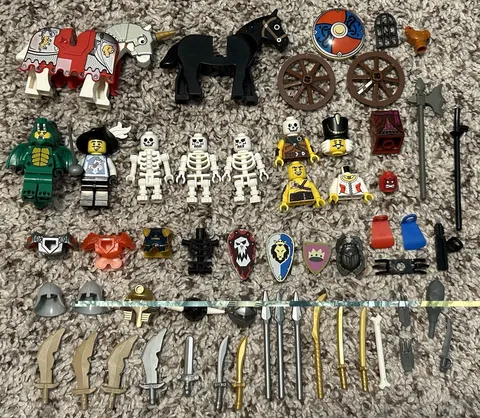 HUGE LEGO Castle Rare Parts Lot - CMF, Kingdoms, Fantasy Era, Vikings, OG Castle