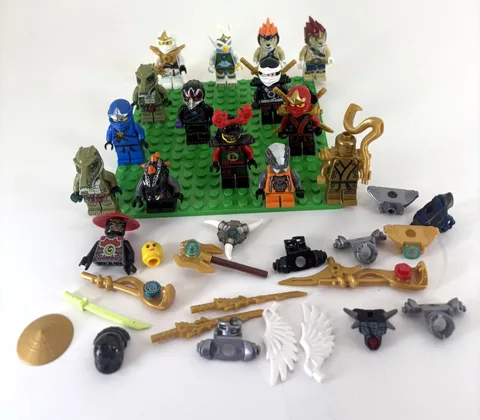 Lot 14 Lego Mini Figures Legends Of Chima Ninjago Golden Lloyd Final Battle Kai