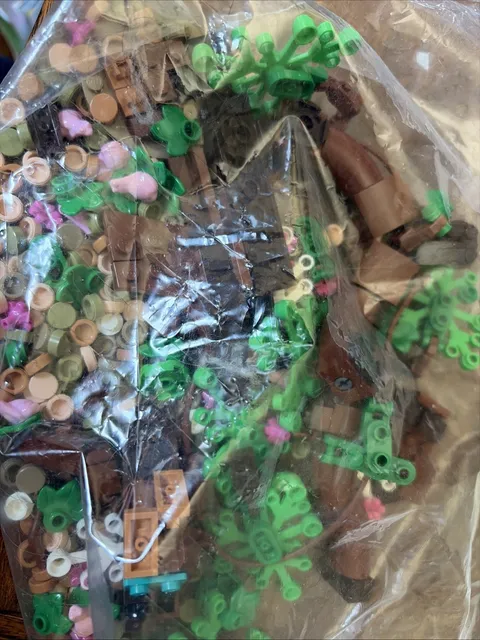 Lot Legos Trees Flowers Pink Frogs Pebbles Rocks Green Leaves 