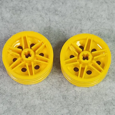 LEGO 56904 Wheel 30mm D x 14mm Yellow x2 Genuine