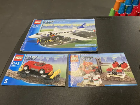 Lego City 7893 7898 (#5, #7) City Passenger Plane  Manuals Only Lot 05