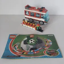 Vintage LEGO Sports Soccer Bundle 3409 Stadium & 3426 Adidas Team Bus