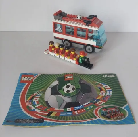 Vintage LEGO Sports Soccer Bundle 3409 Stadium & 3426 Adidas Team Bus