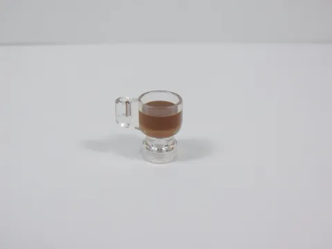 LEGO Trans Clear Cup Mug w/ Coffee Food Accessory Minifig S3