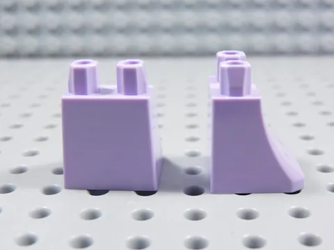 LEGO Lot of 2 Lilac Light Purple Plain Blank Dress Skirt Minifig BL