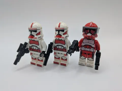 LEGO Star Wars Commander Fox + 2 Shock Troopers Minifigures 75354 Used