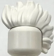 Lego New White Minifigure Hair Mohawk Wide and Wavy Piece