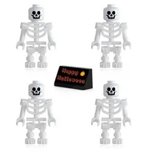 LEGO Pirates of The Caribbean Minifigure - Skeletons (4 4 Piece set, White