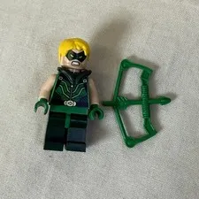 LEGO Green Arrow Minifigure DC Super Heroes 76028 Darkseid Invasion Minifig