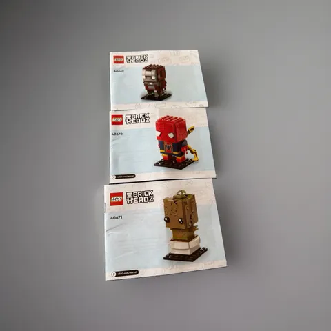 Lego 40669, 40670 & 40671 Brickheadz Marvel Instruction Manuals