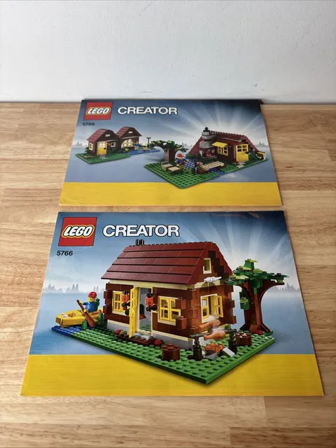 LEGO Creator 5766 Log Cabin Instruction Manuals Booklets Only 3-in-1