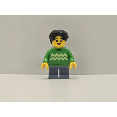 LEGO City Boy Minifigure twn499 Bright Green Sweater New Child Figure