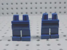 LEGO Lot of 2 Dark Blue Blank Plain Legs Pants Minifig BT