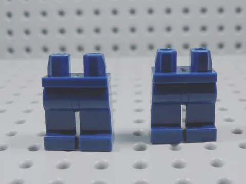 LEGO Lot of 2 Dark Blue Blank Plain Legs Pants Minifig BT
