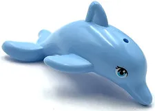 Lego New Bright Light Blue Dolphin Mini Doll Style Jumping Ocean Animal