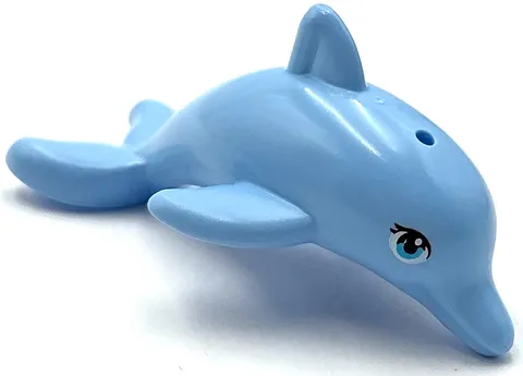 Lego New Bright Light Blue Dolphin Mini Doll Style Jumping Ocean Animal
