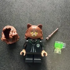 LEGO Hermione Granger & Cat Face Harry Potter mini fig New Minifigure 76386 Wand